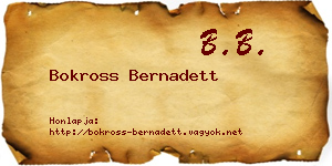 Bokross Bernadett névjegykártya